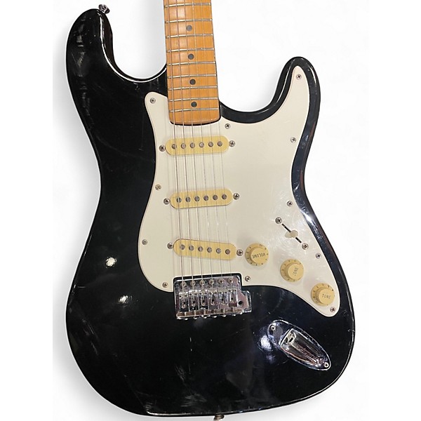 Used Fender Squire Series Standard Stratocaster Black Solid Body Electric Guitar