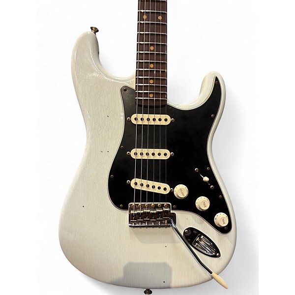 Used 2024 Fender Custom Postmodern Stratocaster Journeyman Relicworn Aged Olympic White Solid Body Electric Guitar