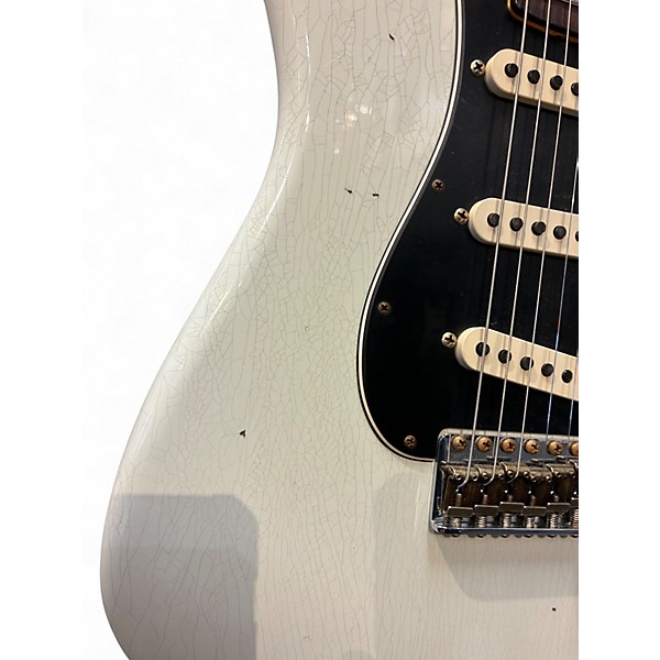 Used 2024 Fender Custom Postmodern Stratocaster Journeyman Relicworn Aged Olympic White Solid Body Electric Guitar