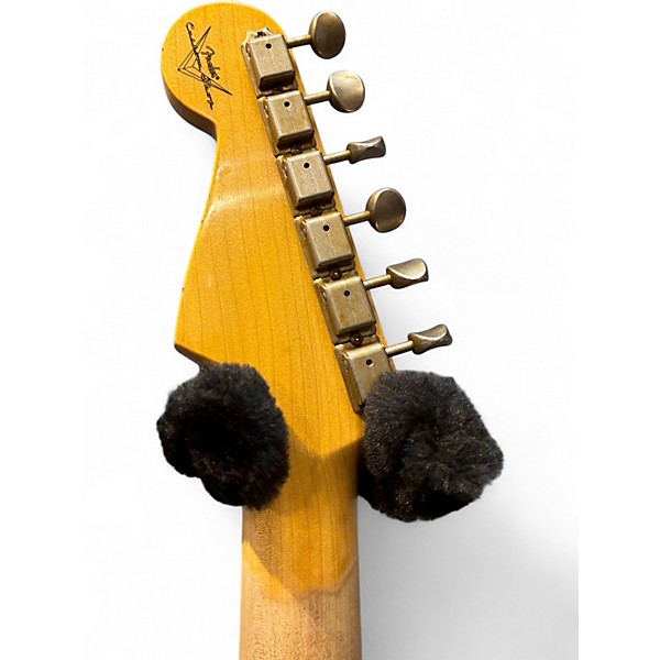 Used 2024 Fender Custom Postmodern Stratocaster Journeyman Relicworn Aged Olympic White Solid Body Electric Guitar