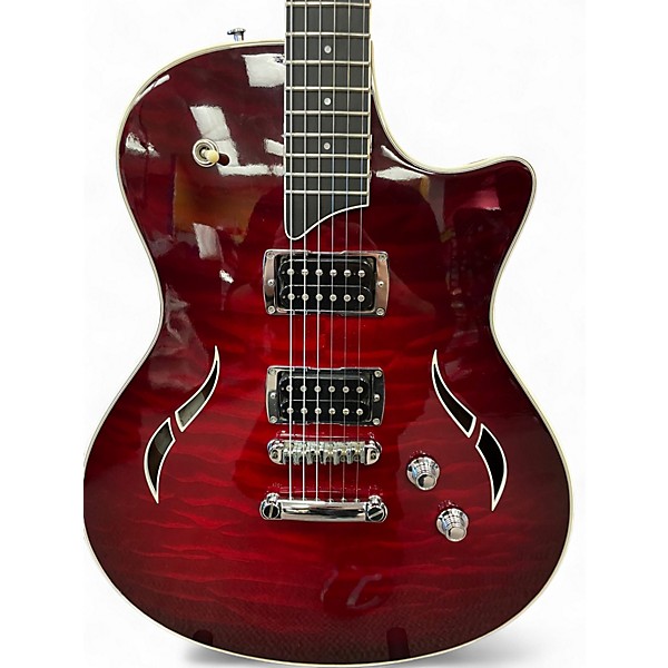 Used Taylor T3 Red to Black Fade Hollow Body Electric Guitar