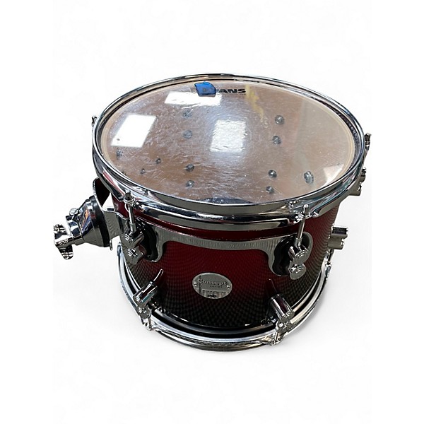 Used PDP by DW 6 Piece Concept Series RED SPARKLE Drum Kit