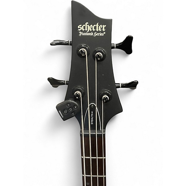 Used Schecter Guitar Research STEALTH 4  Black Electric Bass Guitar
