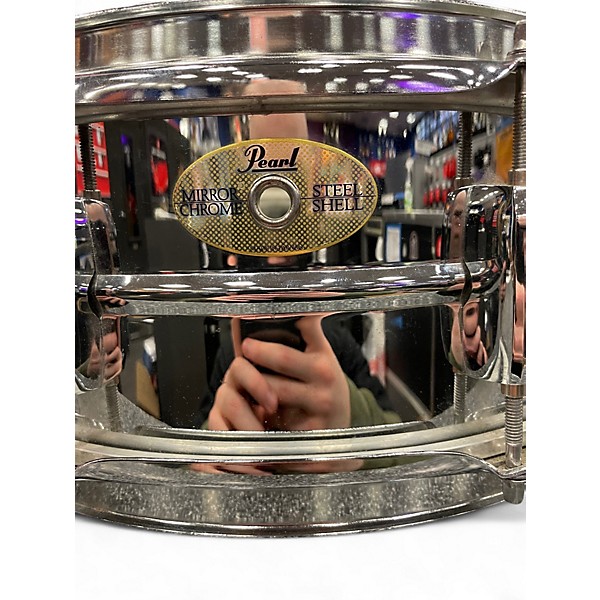 Used Pearl 14in Mirror Chrome Steel Shell Chrome Drum