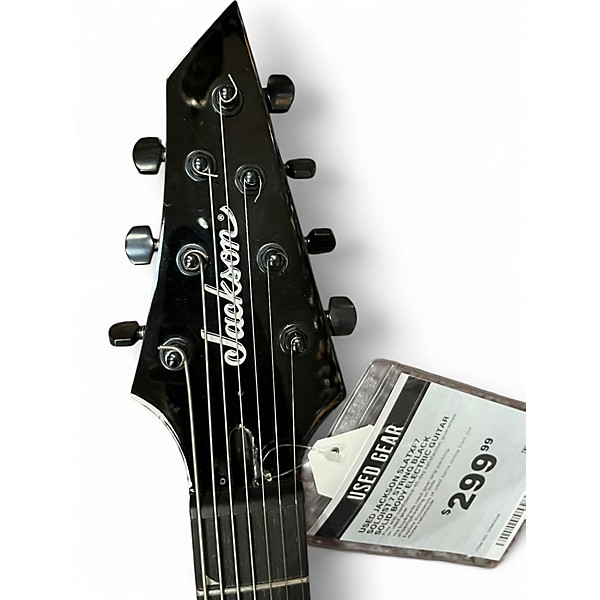 Used Jackson SLATXF7 Soloist 7 String Black Solid Body Electric Guitar