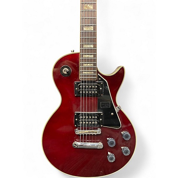 Used Hondo Lawsuit Guitar Cherry Solid Body Electric Guitar