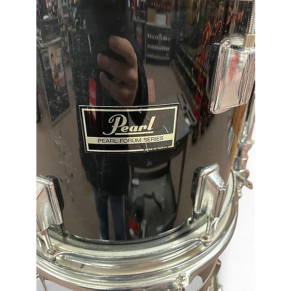 Used Pearl 4 Piece forum series 4 piece shell pack Black Drum Kit
