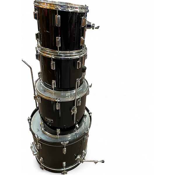 Used Pearl 4 Piece forum series 4 piece shell pack Black Drum Kit
