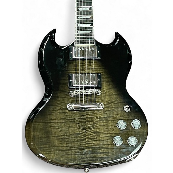Used Epiphone SG Modern Figured Trans Black Faded Solid Body Electric Guitar