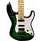 Used Jackson USA Adrian Smith Signature SDQM San Dimas Transparent Green Burst Solid Body Electric Guitar