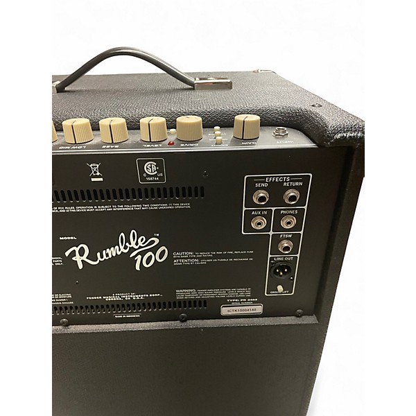 Used Fender Rumble 100 1x15 100W Bass Combo Amp