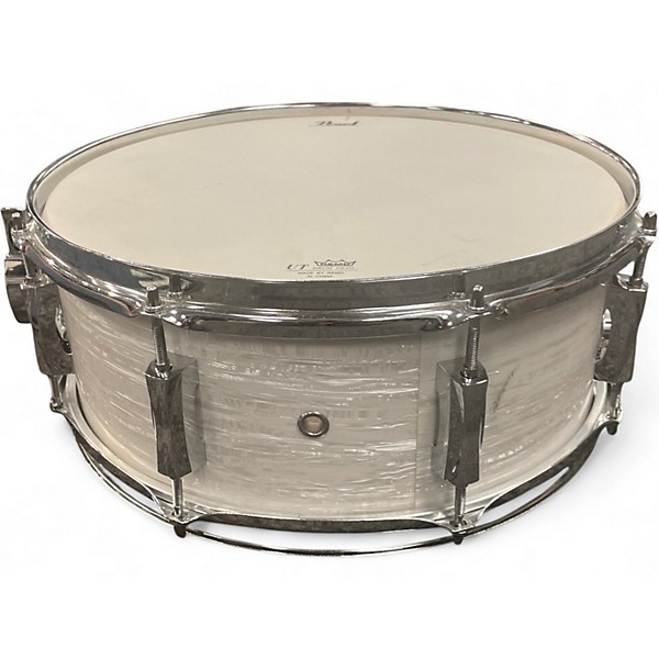 Used Pearl 14in 14”x5.5” SST Limited Edition Marine Glass White Drum