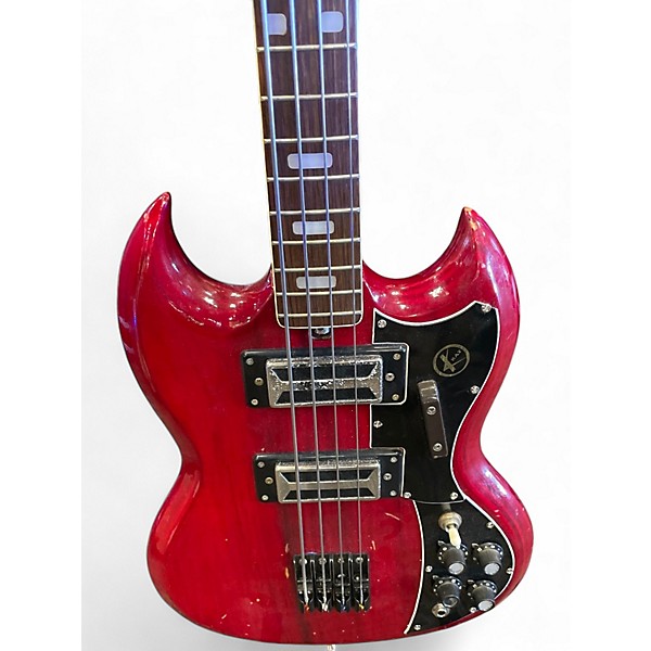Used Kay SG BASS RED Electric Bass Guitar
