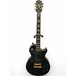 Used Epiphone Les Paul Custom Black and Gold Solid Body Electric Guitar