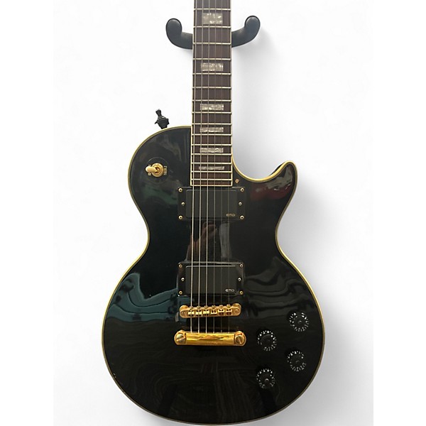 Used Epiphone Les Paul Custom Black and Gold Solid Body Electric Guitar