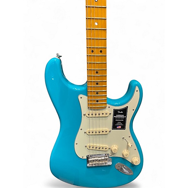 Used Fender American Professional II Stratocaster MIAMI BLUE Solid Body Electric Guitar