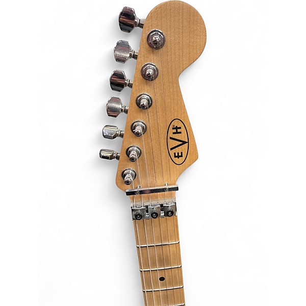 Used EVH Striped Series Black and Yellow Solid Body Electric Guitar