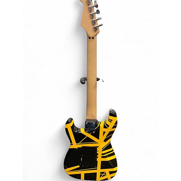 Used EVH Striped Series Black and Yellow Solid Body Electric Guitar