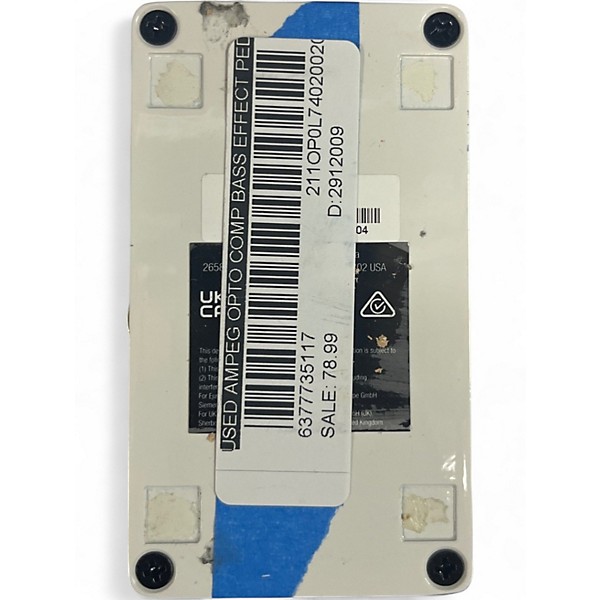 Used Ampeg Opto Comp Bass Effect Pedal