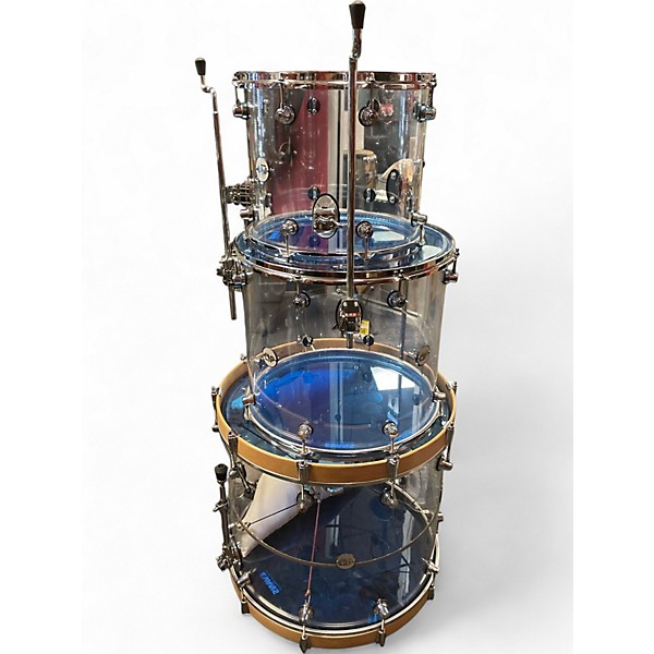 Used DW 3 Piece Design Series Acrylic ACRYLIC BLUE Drum Kit