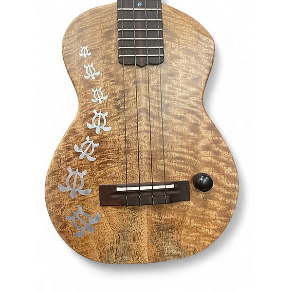 Used Imua Solid Body Electric Curly Mango Wood Ukulele