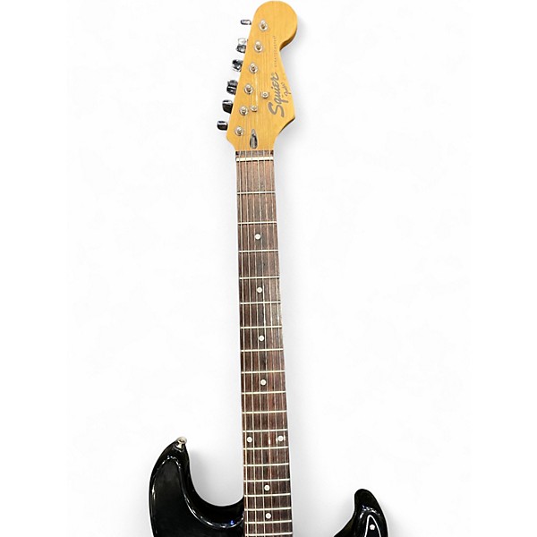 Used Squier Korean Stratocaster Black Solid Body Electric Guitar