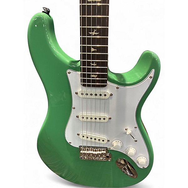 Used PRS SE Silver Sky Emerald Green Solid Body Electric Guitar