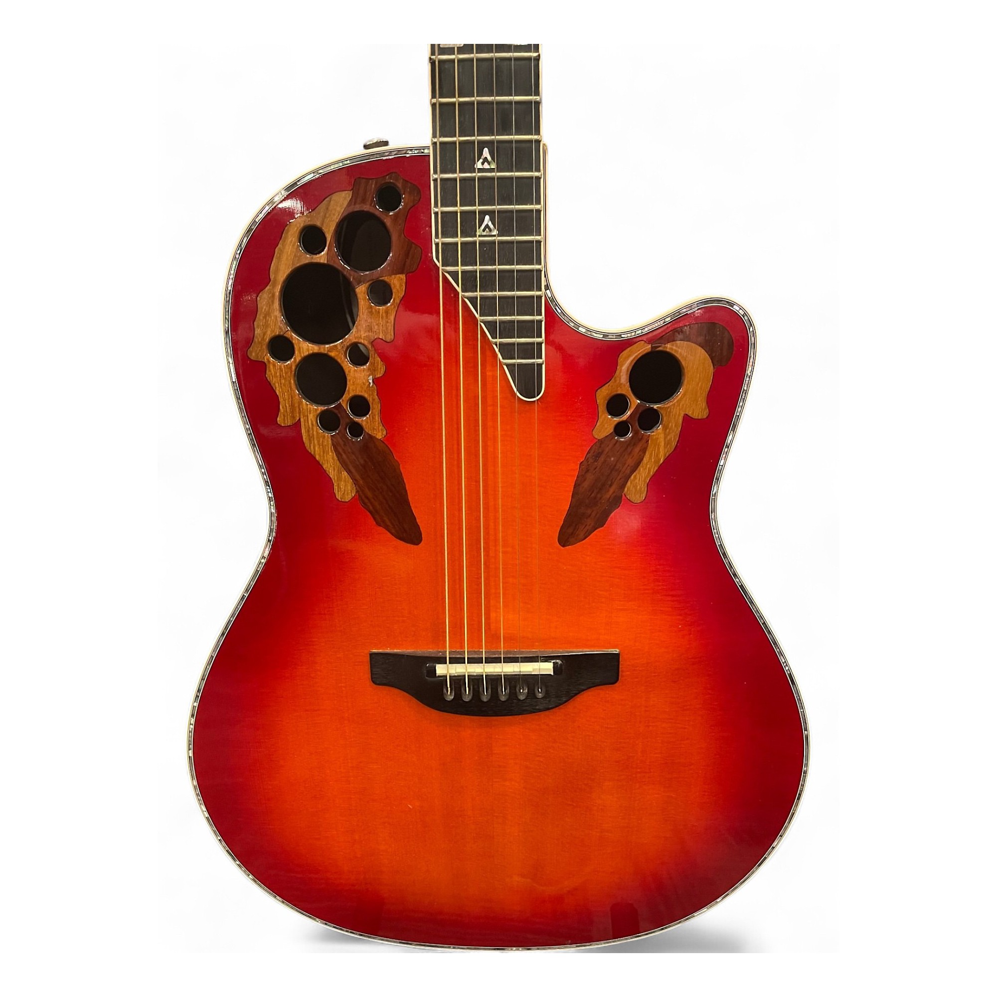 Used Ovation Custom Elite LX Red Fade Acoustic Guitar Red Fade
