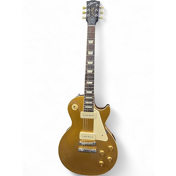 Used 2024 Gibson Les Paul Standard 50s Gold Top P90 Gold Top Solid Body Electric Guitar