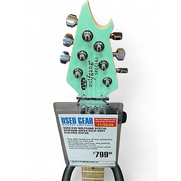 Used EVH Wolfgang Special Seafoam Green Solid Body Electric Guitar