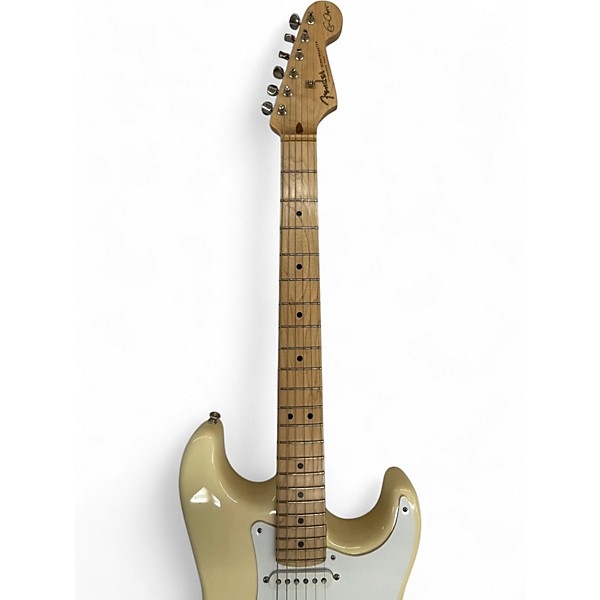 Used Fender Artist Series Eric Clapton Stratocaster Olympic White Solid Body Electric Guitar