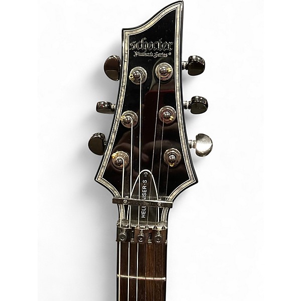 Used Schecter Guitar Research Hellraiser C1 FR S Gloss Black Solid Body Electric Guitar