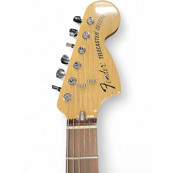 Used 2014 Fender Chris Shiflett Telecaster Deluxe Arctic White Solid Body Electric Guitar