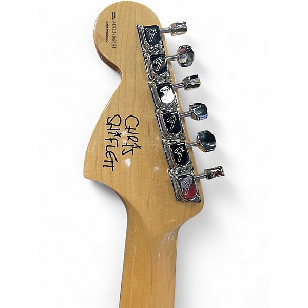 Used 2014 Fender Chris Shiflett Telecaster Deluxe Arctic White Solid Body Electric Guitar