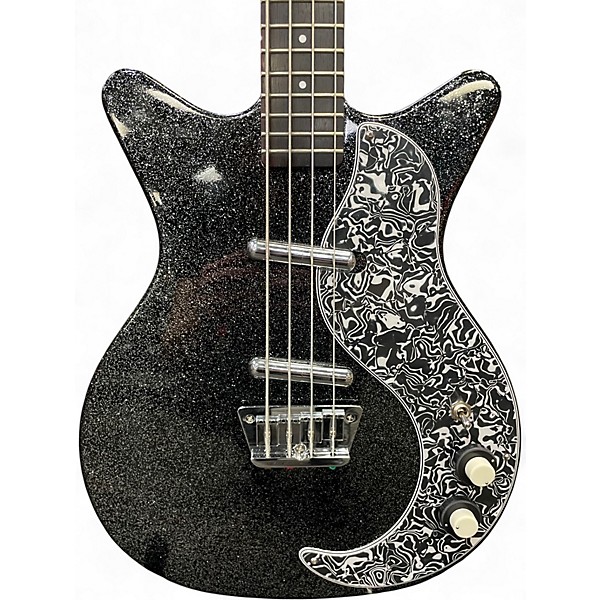Used Danelectro '59 Short-Scale Bass BLACK METAL FLAKE Electric Bass Guitar