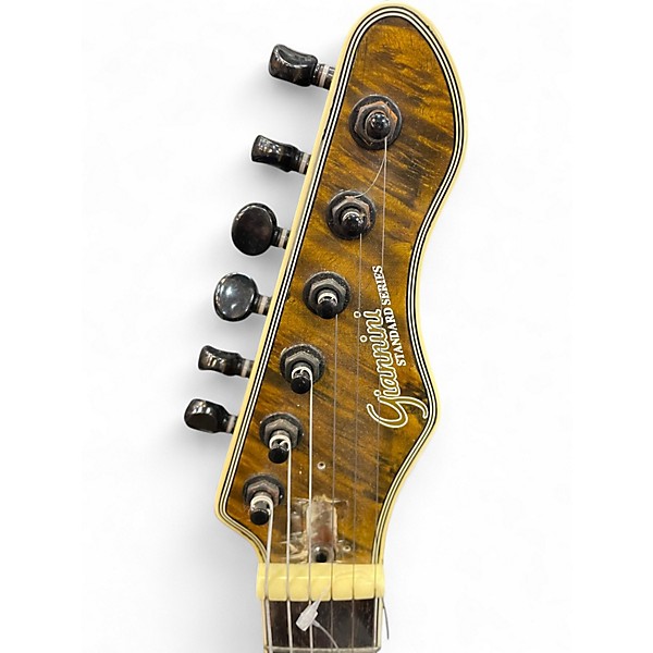 Used Giannini Single Cut Yellow Hollow Body Electric Guitar