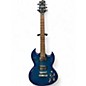 Used Jay Turser Double Cut Blue Burst Solid Body Electric Guitar thumbnail