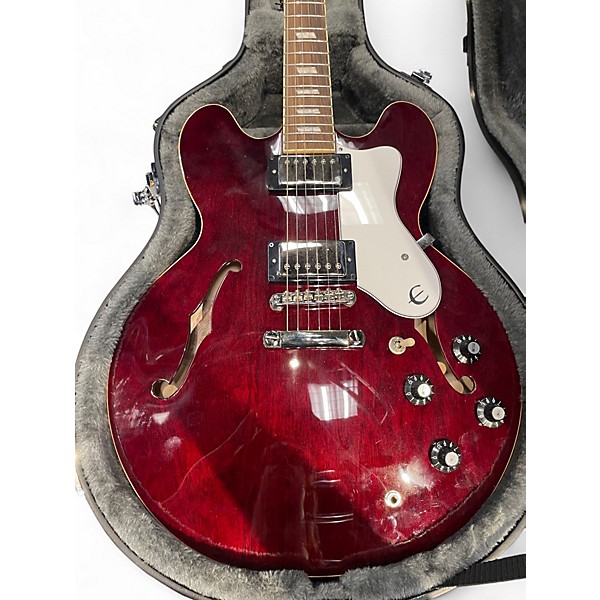 Used Epiphone noel gallagher riviera Wine Red Hollow Body Electric Guitar