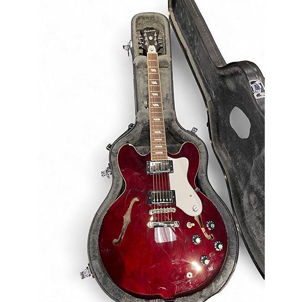 Used Epiphone noel gallagher riviera Wine Red Hollow Body Electric Guitar