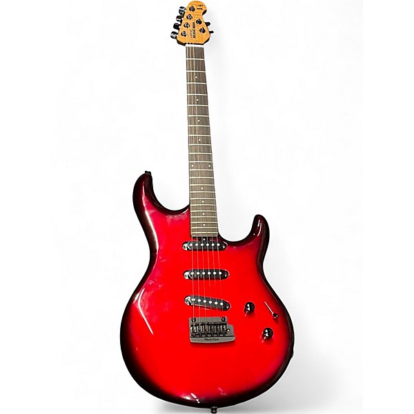 Used Ernie Ball Music Man Luke 4 SSS SCOVILLE RED Solid Body Electric Guitar
