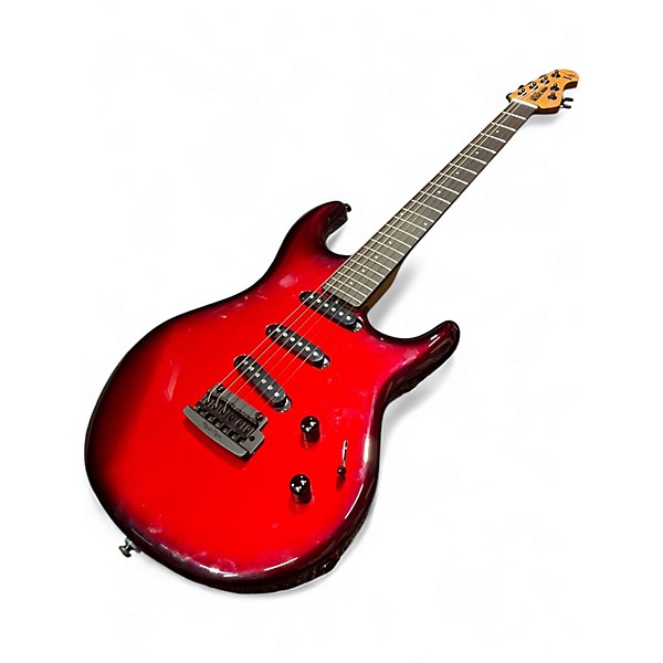 Used Ernie Ball Music Man Luke 4 SSS SCOVILLE RED Solid Body Electric Guitar