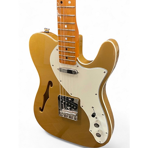 Used Squier Classic Vibe Telecaster Thinline Gold Hollow Body Electric Guitar