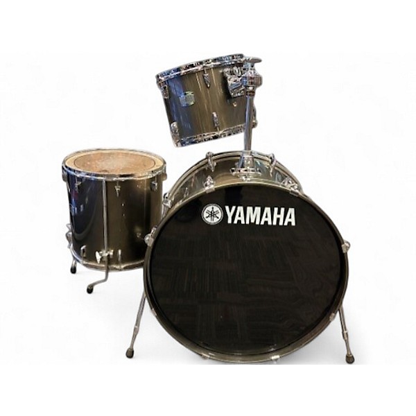 Used Yamaha 3 Piece Stage Custom Dark Silver Metallic Drum Kit