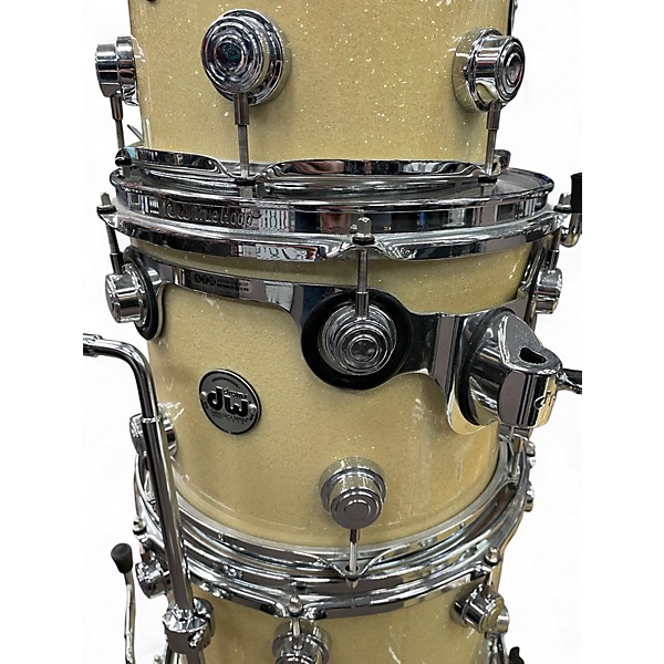 Used DW 5 Piece Collector's Series WHITE SPARKLE Drum Kit