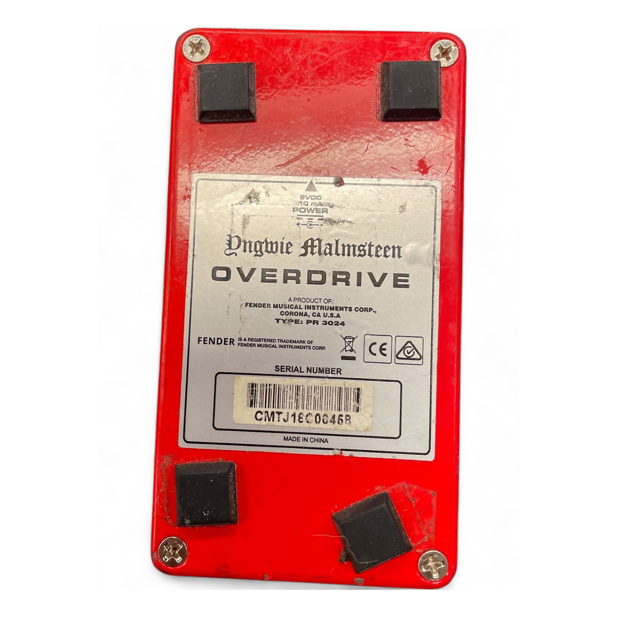 ギター Fender Yngwie Malmsteen Overdrive Fender Yngwie Malmsteen Overdrive Pedal | Sweetwater
