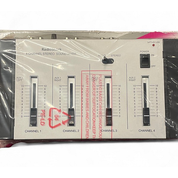 Used Radio Shack Stereo 4 Channel Mic Mixer Unpowered Mixer