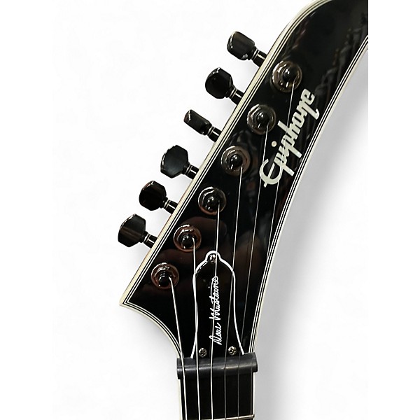 Used Epiphone Dave Mustaine Flying V Black Solid Body Electric Guitar