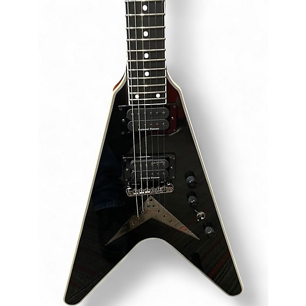 Used Epiphone Dave Mustaine Flying V Black Solid Body Electric Guitar