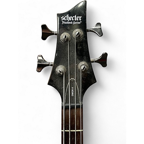 Used Schecter Guitar Research Omen 4 String Black Electric Bass Guitar