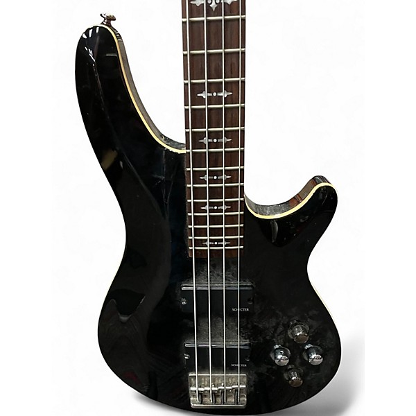 Used Schecter Guitar Research Omen 4 String Black Electric Bass Guitar